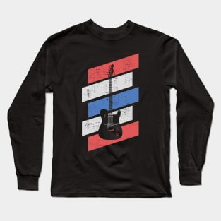 Retro Vintage T-Style Electric Guitar Long Sleeve T-Shirt